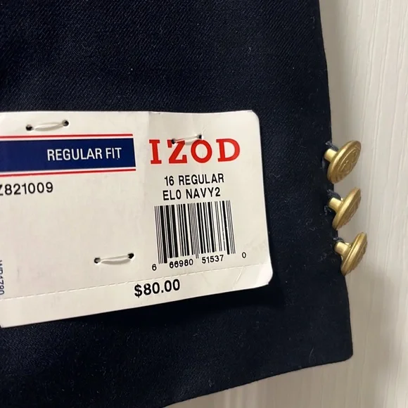 Izod boys blazer in navy with gold buttons NWT